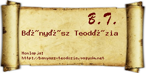 Bányász Teodózia névjegykártya
